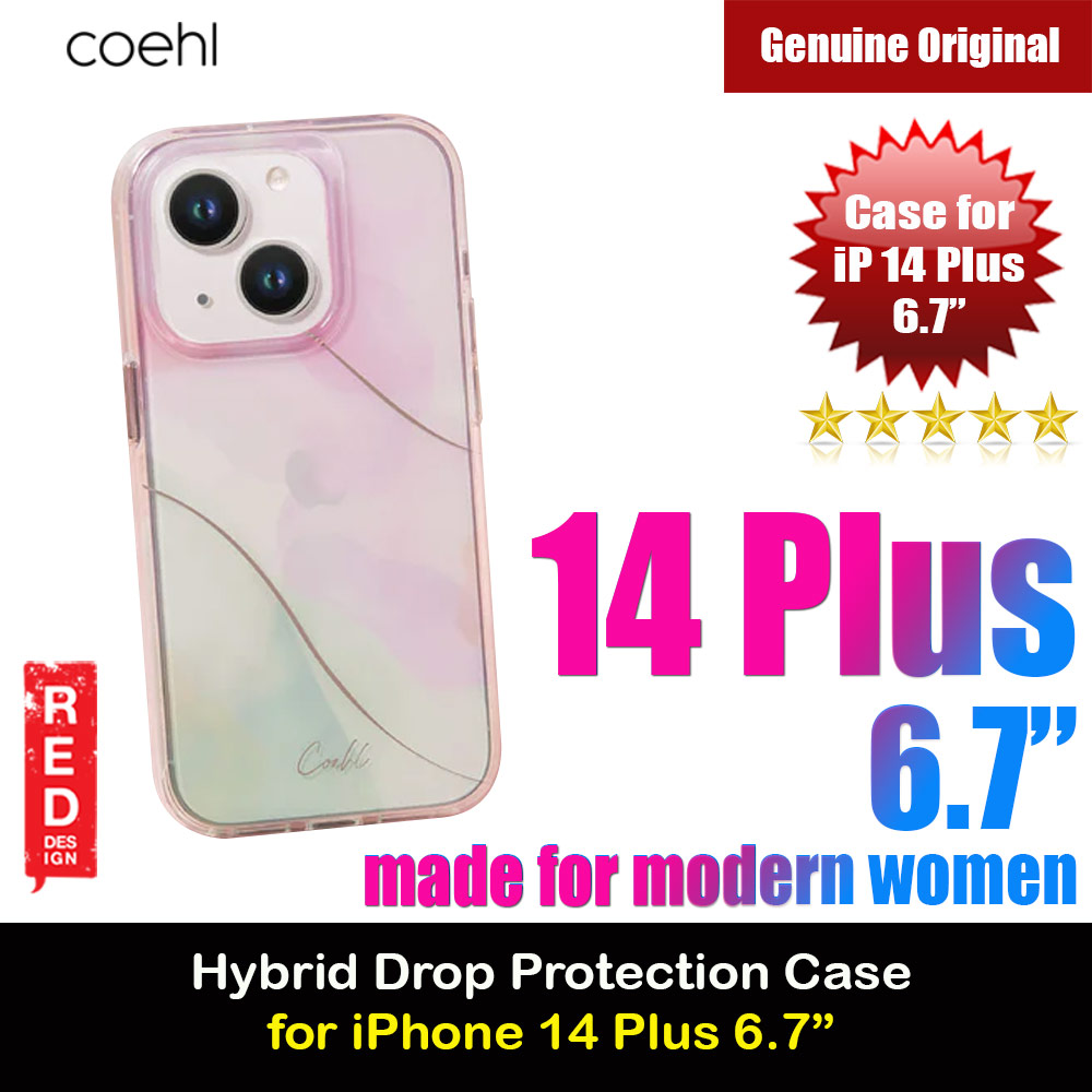 Coehl Hybrid Impact Defense Raised Camera Lens Bezel Drop Protection Case Design for Modern Women for iPhone 14 Plus 6.7 (Soft Lilac)