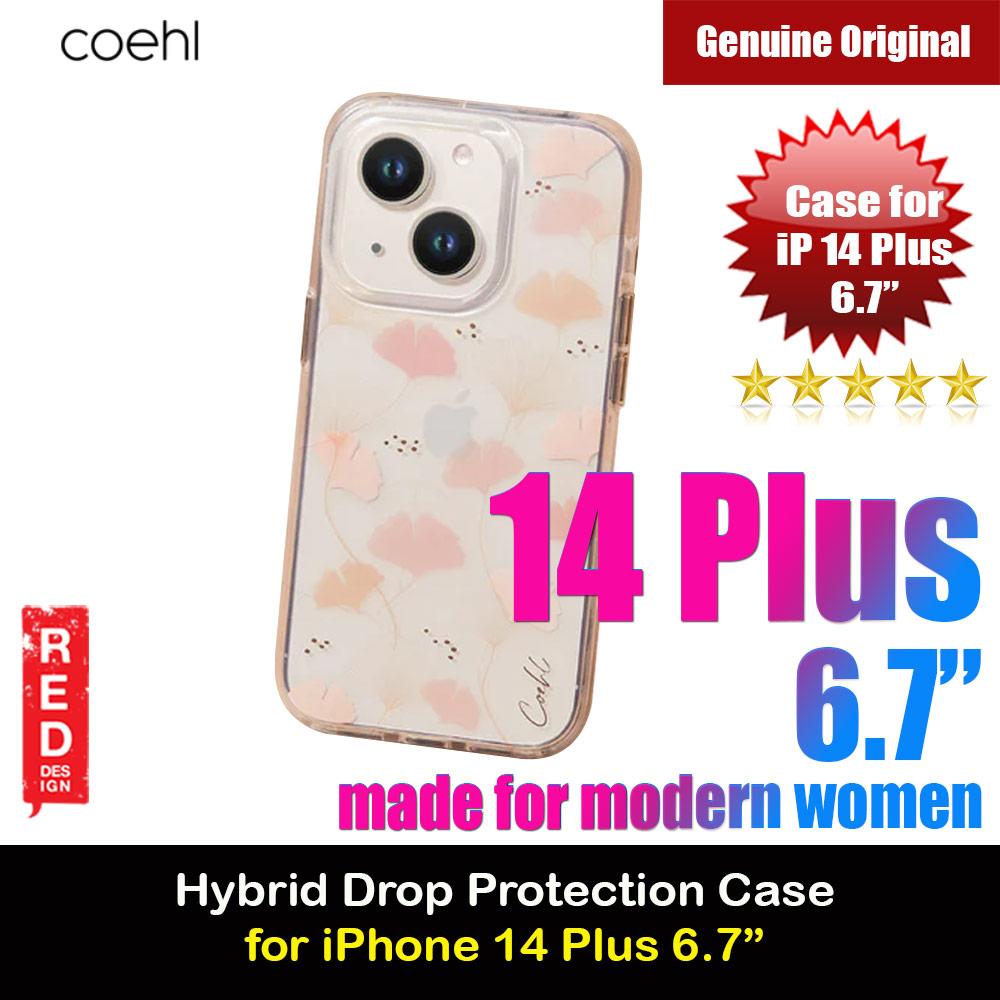 Coehl Meodow Flowers Drop Protection Case Design for Modern Women Girl for iPhone 14 Plus 6.7 (Spring Pink)