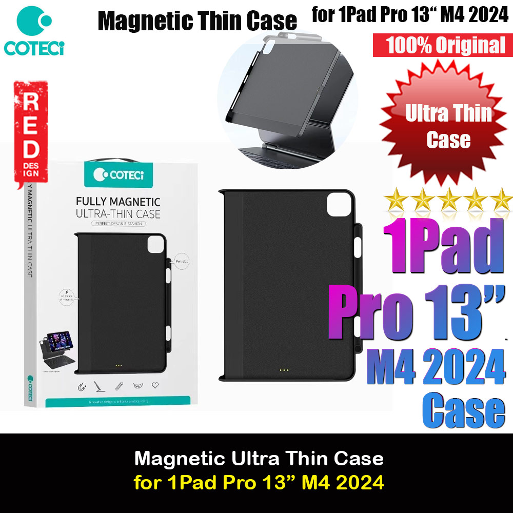 Coteci Ultra Thin Back Cover Case Compatible with Magec Smart Keyboard for iPad Pro 13 M4 2024 (Black)