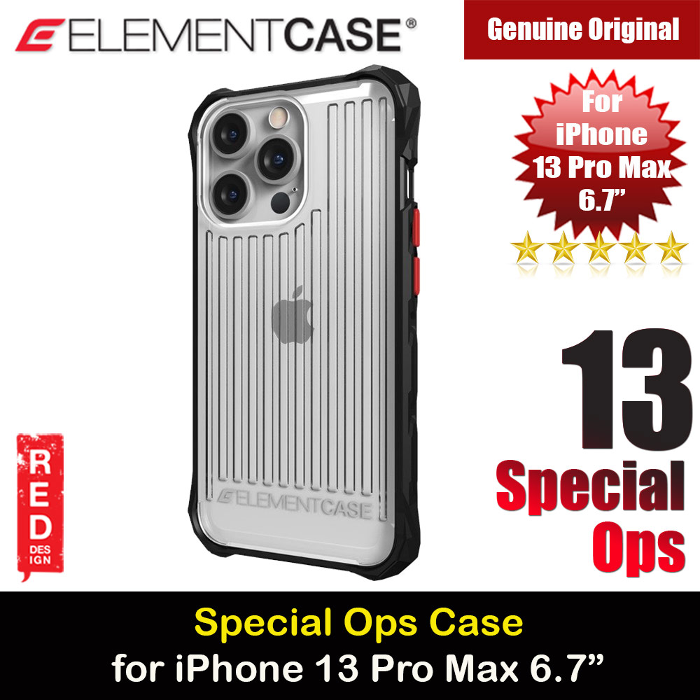 Element Case Special Ops Protection Case for iPhone 13 Pro Max 6.7 (Clear Black)