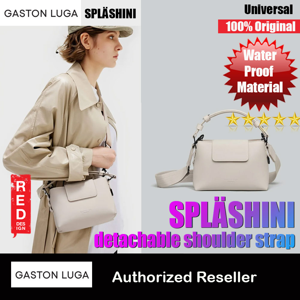 Gaston Luga SPLÄSHINI CROSSBODY BAG Premium Waterproof Eco Material Bag Messenger Style Bag with Detachable Shoulder Strap As Clutch  (Cloud Cream)