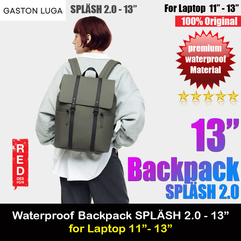 Gaston Luga SPLÄSH 2.0 13" Premium Waterproof Eco Material Backpack (Olive)