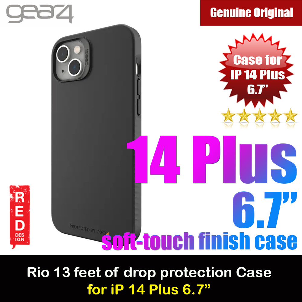 Gear4 Rio D30 Drop Protection Case for iPhone 14 Plus 6.7 (Black)