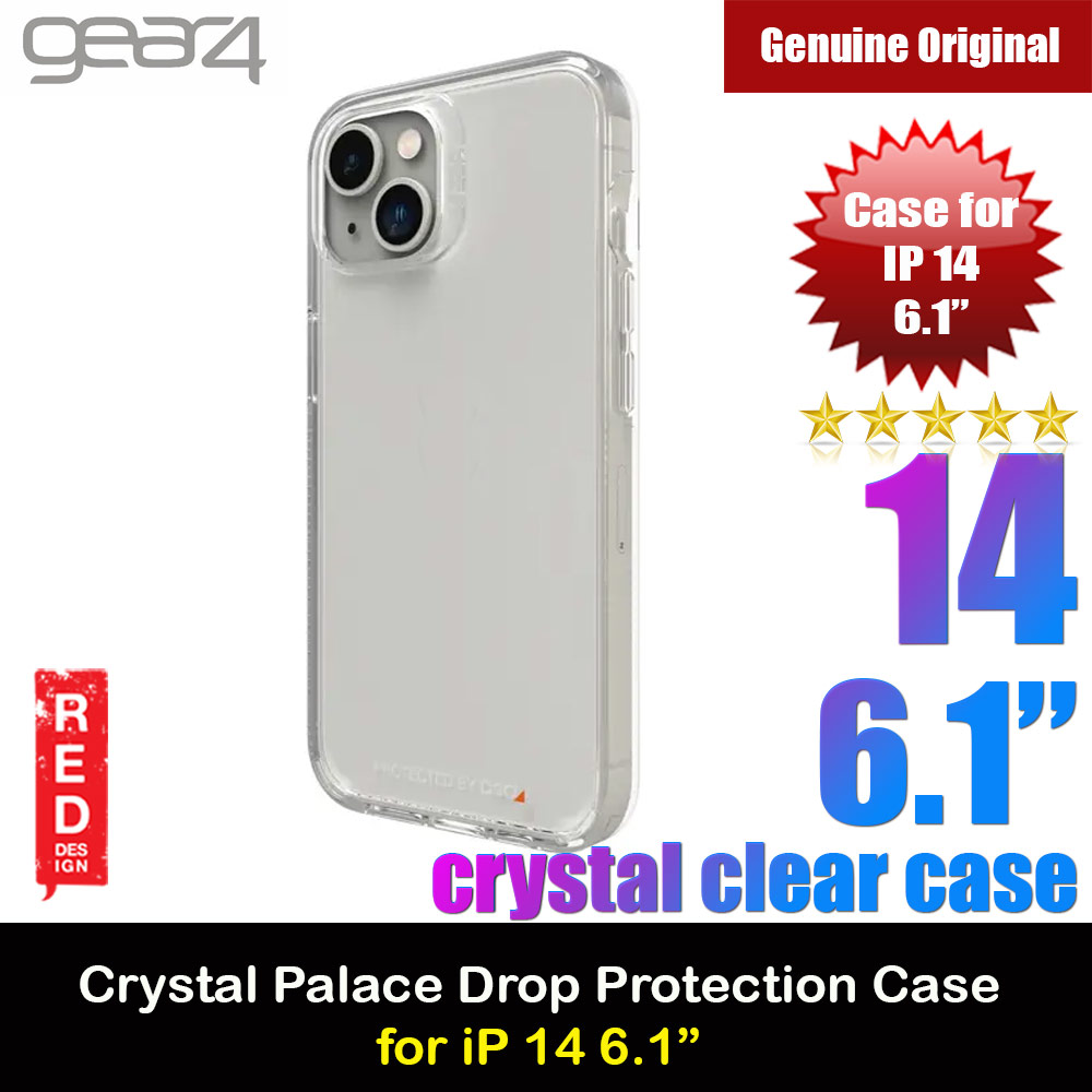 Gear4 Crystal Palace D30 Drop Protection Case for iPhone 14 6.1 (Clear)