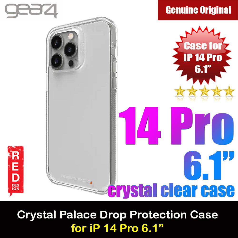 Gear4 Crystal Palace D30 Drop Protection Case for iPhone 14 Pro 6.1 (Clear)