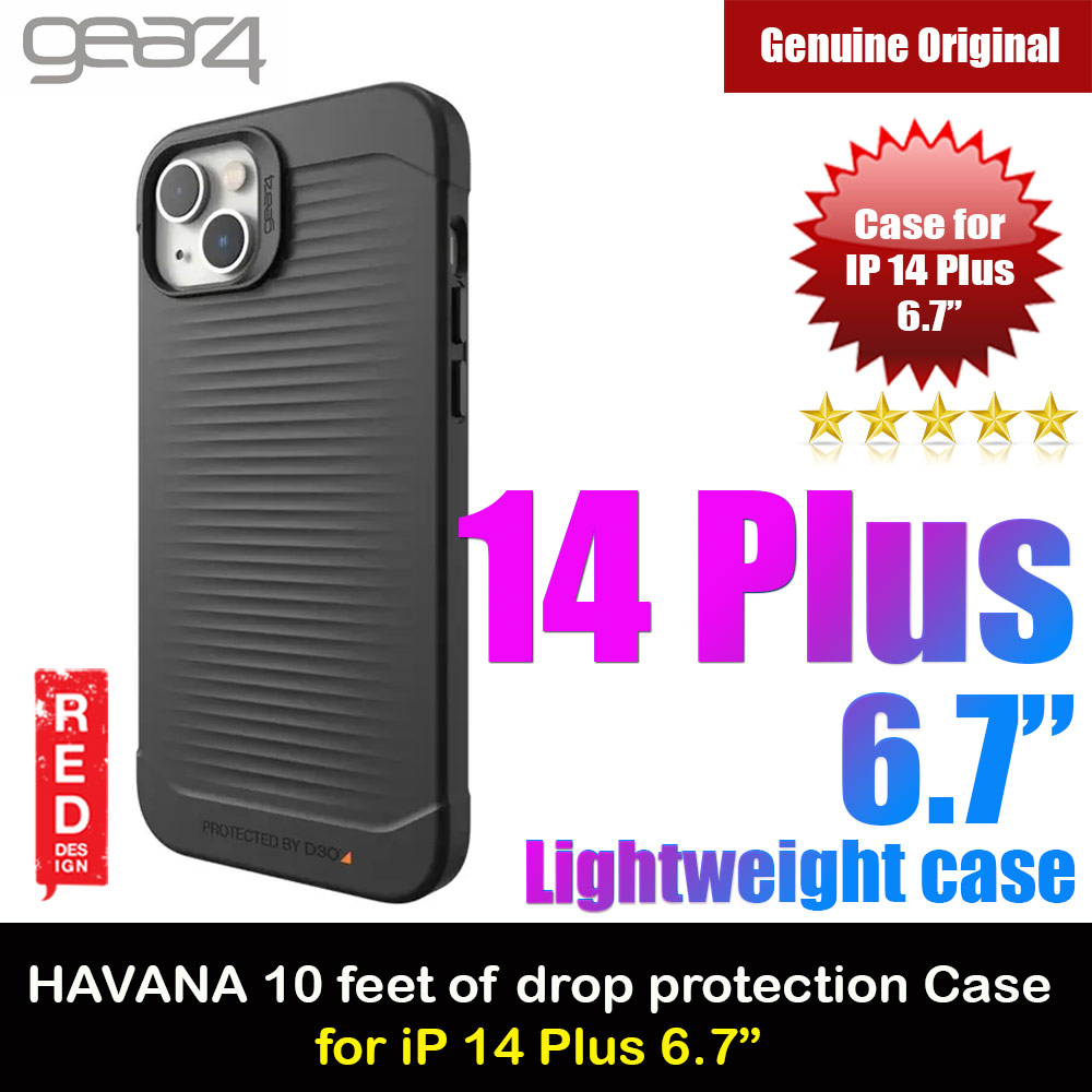 Gear4 Havana D30 Drop Protection Case for iPhone 14 Plus 6.7 (Black)