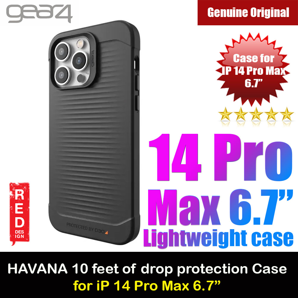 Gear4 Havana D30 Drop Protection Case for iPhone 14 Pro Max 6.7 (Black)