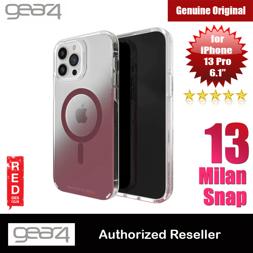 Gear4 D30 Milan Snap Clear Impact Protection with MagSafe Compatibility for iPhone 13 Pro 6.1 (Rose)