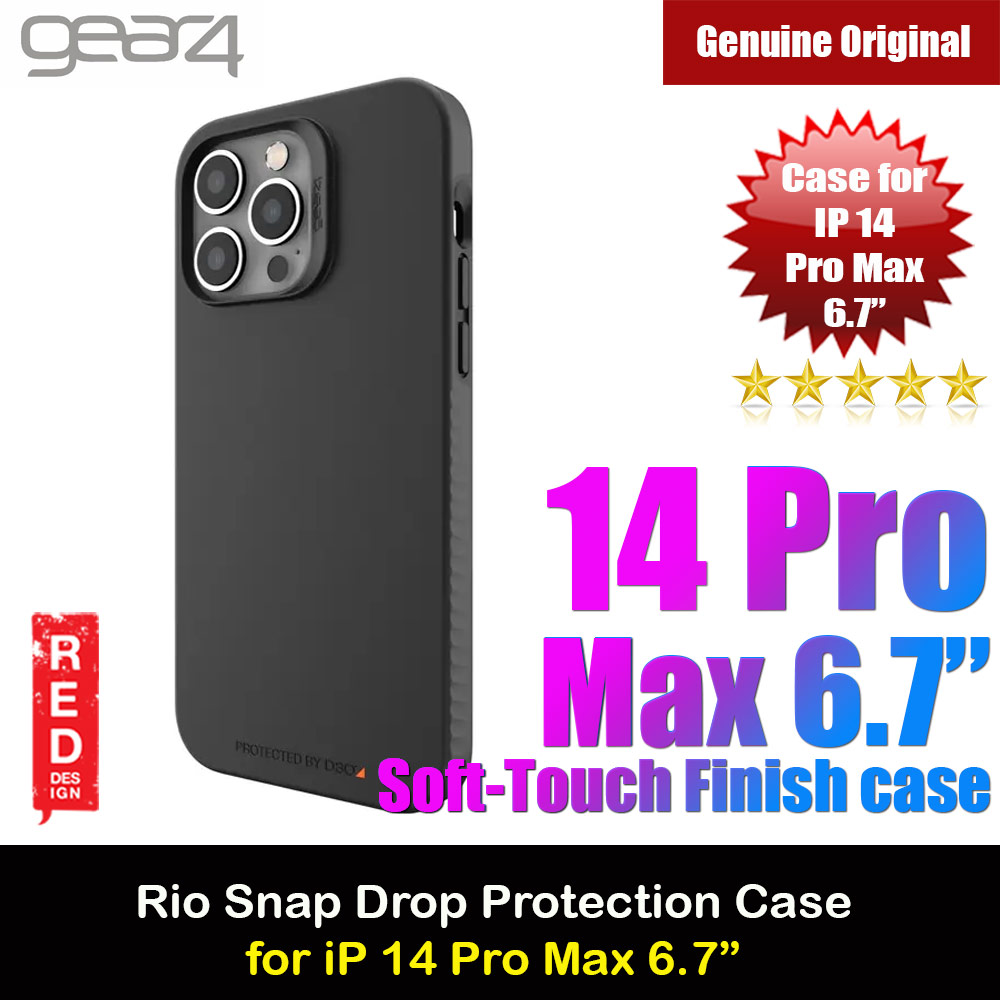 Gear4 Rio Snap D30 Drop Protection Case with Magsafe Compatible for iPhone 14 Pro Max 6.7 (Black)