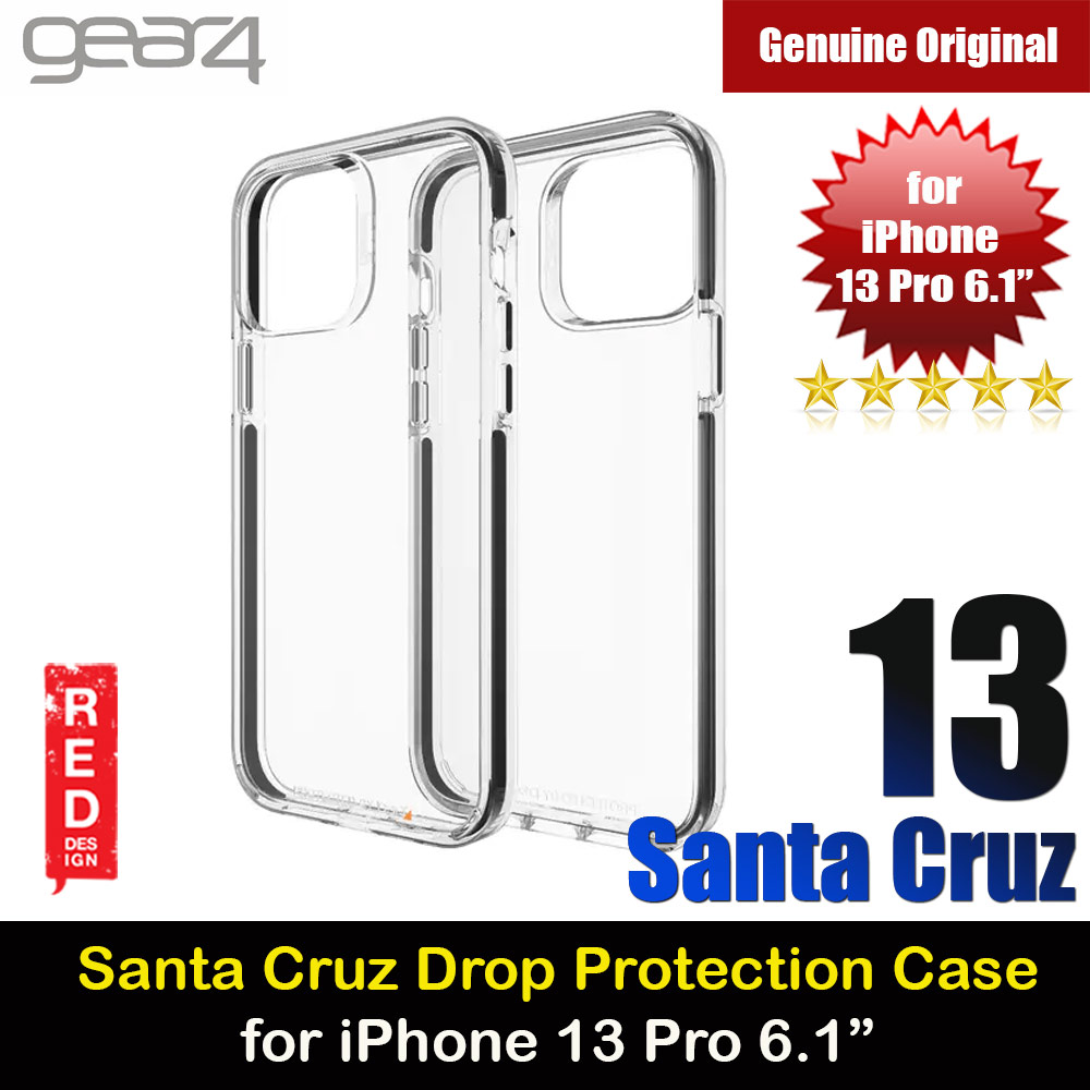 Gear4 Santa Cruz Slim Lightweight Case Protection Case for iPhone 13 Pro 6.1 (Black)