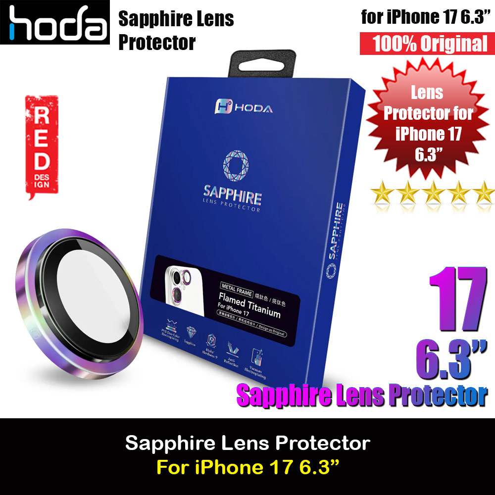 Hoda Sapphire Lens Protector for iPhone 17 6.3  (2PCS Flamed Titanium)