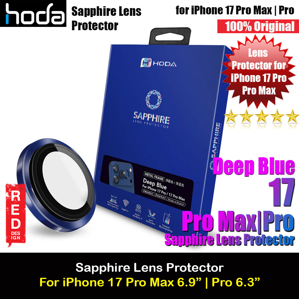 Hoda Sapphire Lens Protector for iPhone 17 Pro Max 6.9 17 Pro 6.3  (3PCS Dark Blue)