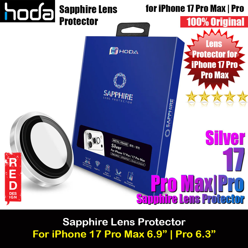 Hoda Sapphire Lens Protector for iPhone 17 Pro Max 6.9 17 Pro 6.3  (3PCS Silver)