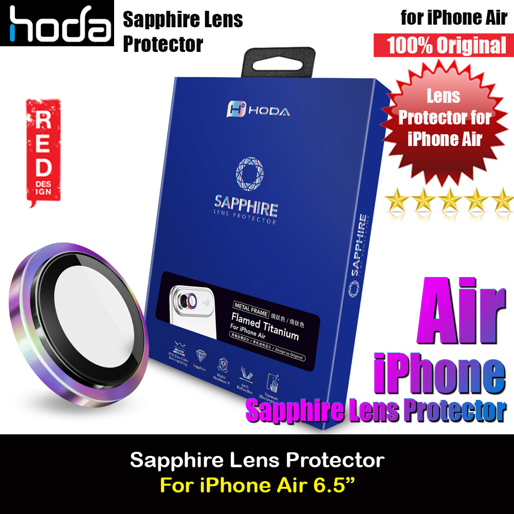 Hoda Sapphire Lens Protector for iPhone Air 6.5  (1PCS Flamed Titanium)