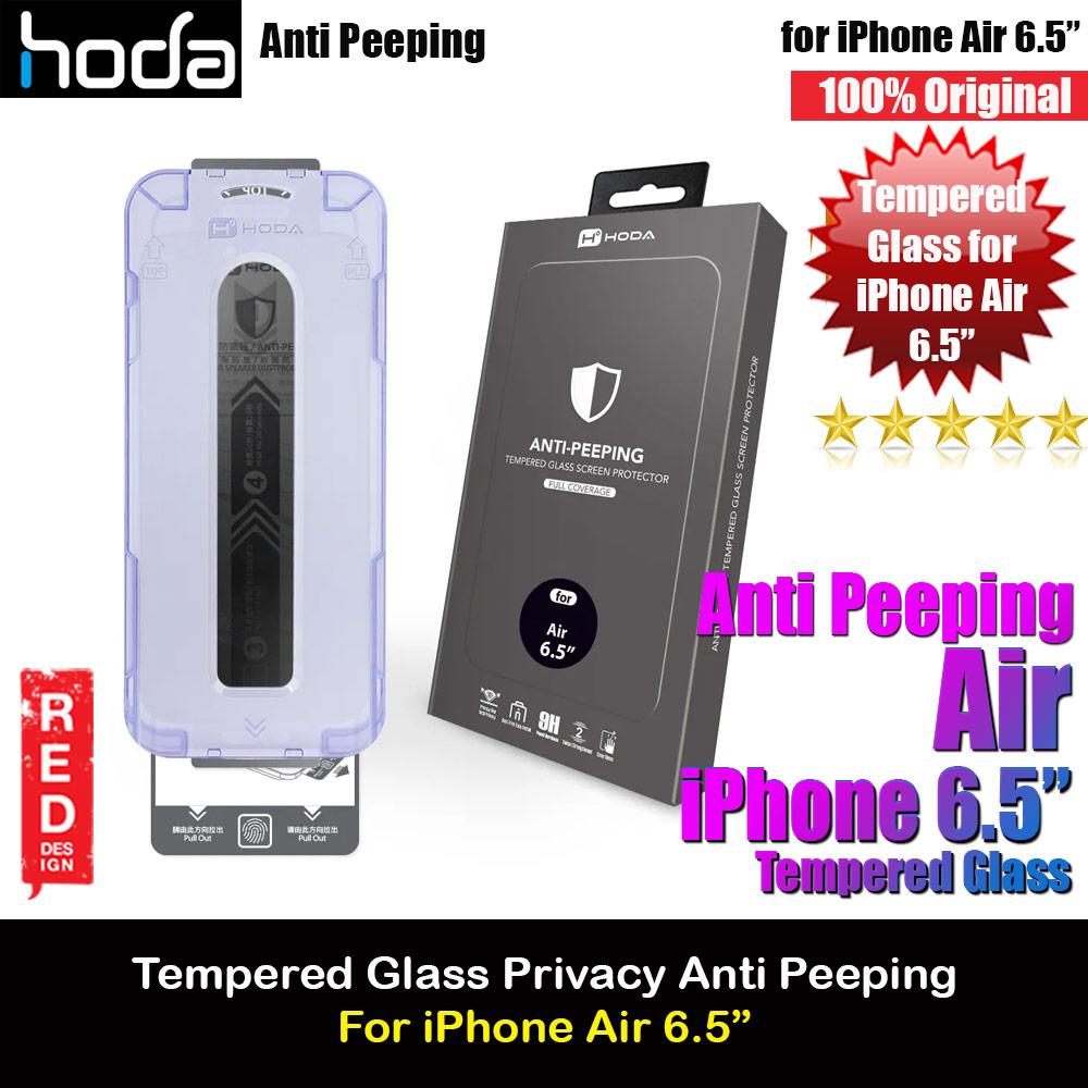 Hoda Privacy Full Coverage Tempered Glass Screen Protector for iPhone Air 6.5 (Anti Peep)