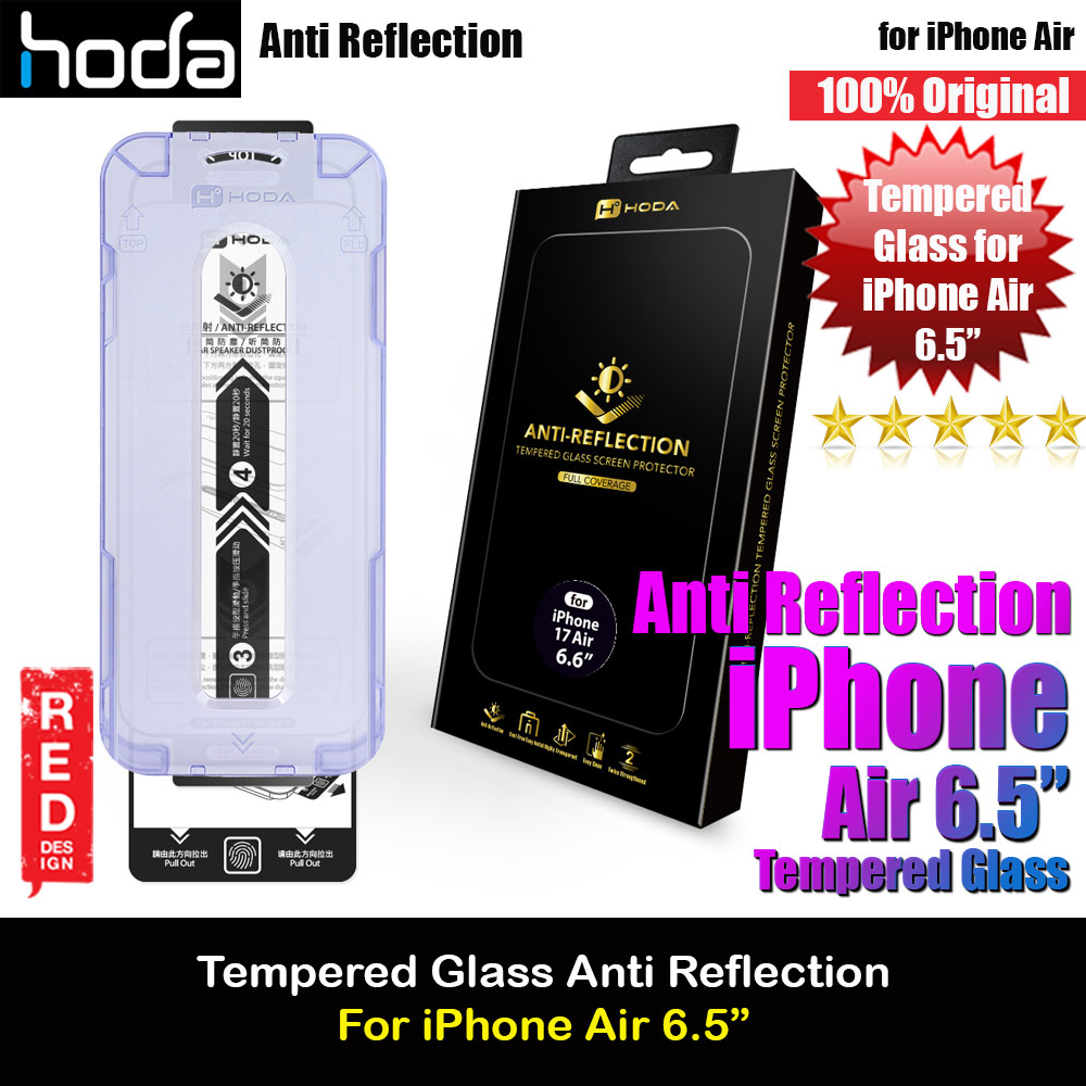 Hoda Anti Reflection Full Coverage Tempered Glass Screen Protector for iPhone Air 6.5 (Anti Reflection)