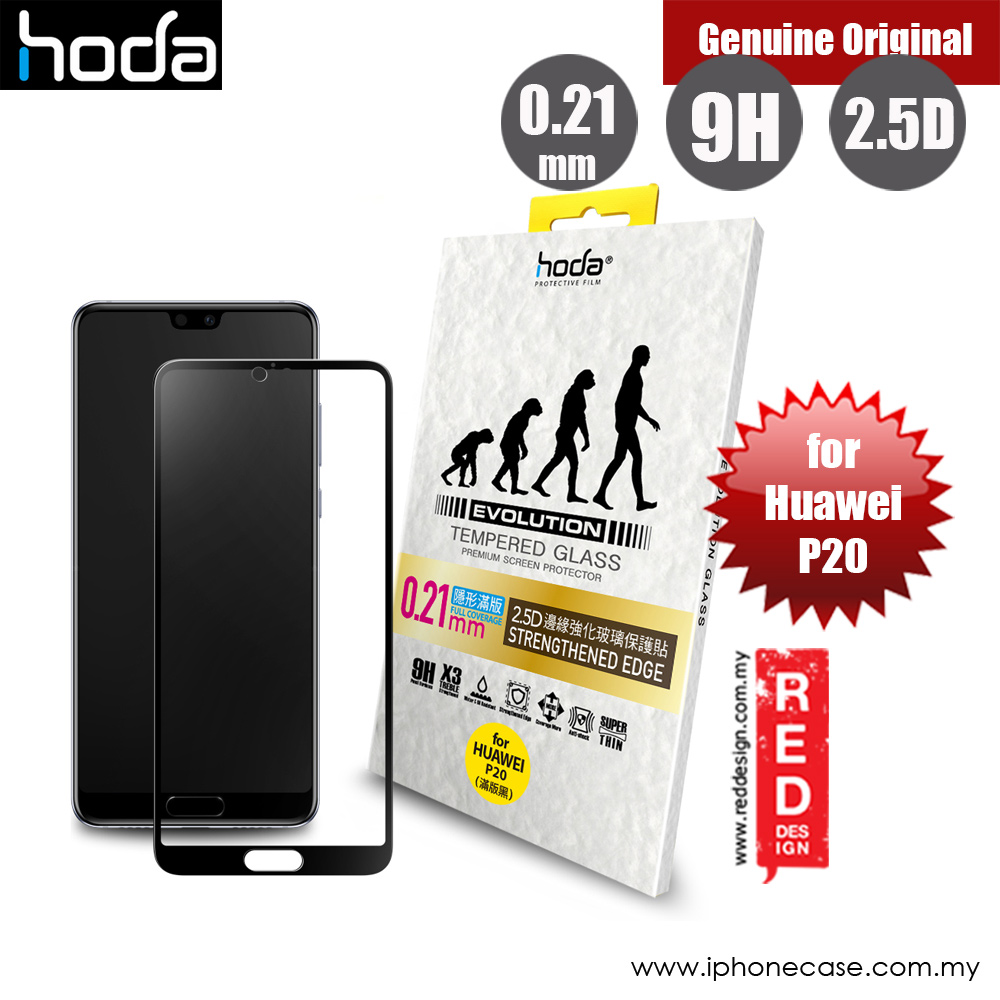 Hoda Evolution Premium Clear 9H Tempered Glass for Huawei P20 (0.21 mm Strengthen Edge Black)