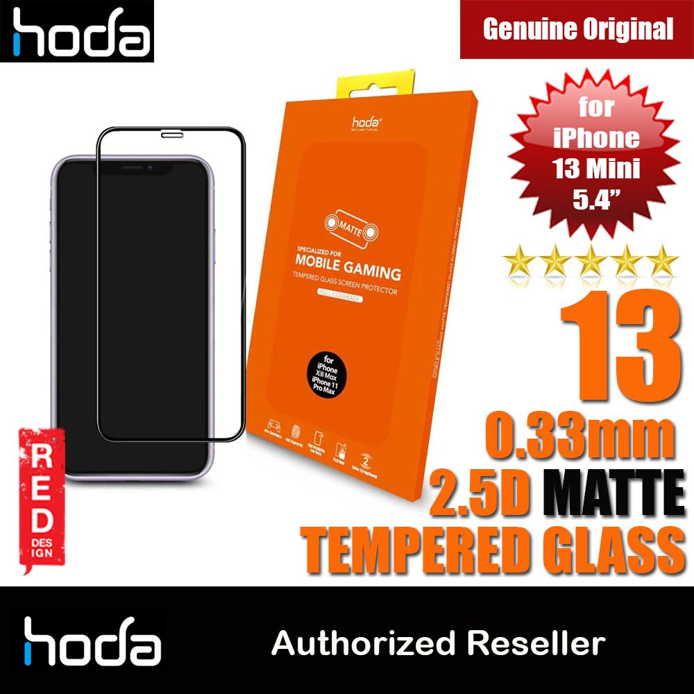 Hoda 0.33mm 2.5D Full Coverage Tempered Glass Screen Protector for Apple iPhone 13 Mini 5.4 (Matte Specialize for Mobile Gaming)