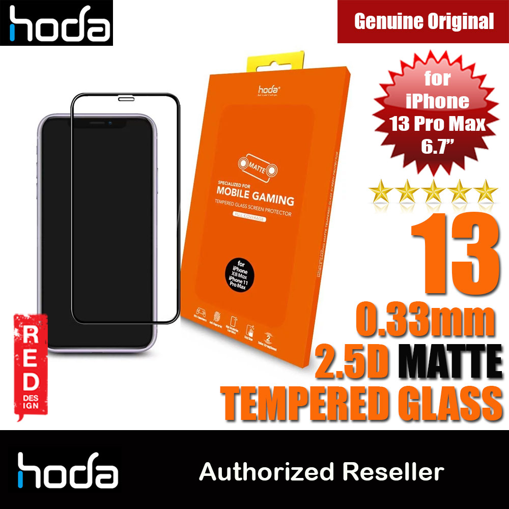 Hoda 0.33mm 2.5D Full Coverage Tempered Glass Screen Protector for Apple iPhone 13 Pro Max (Matte Specialize for Mobile Gaming)
