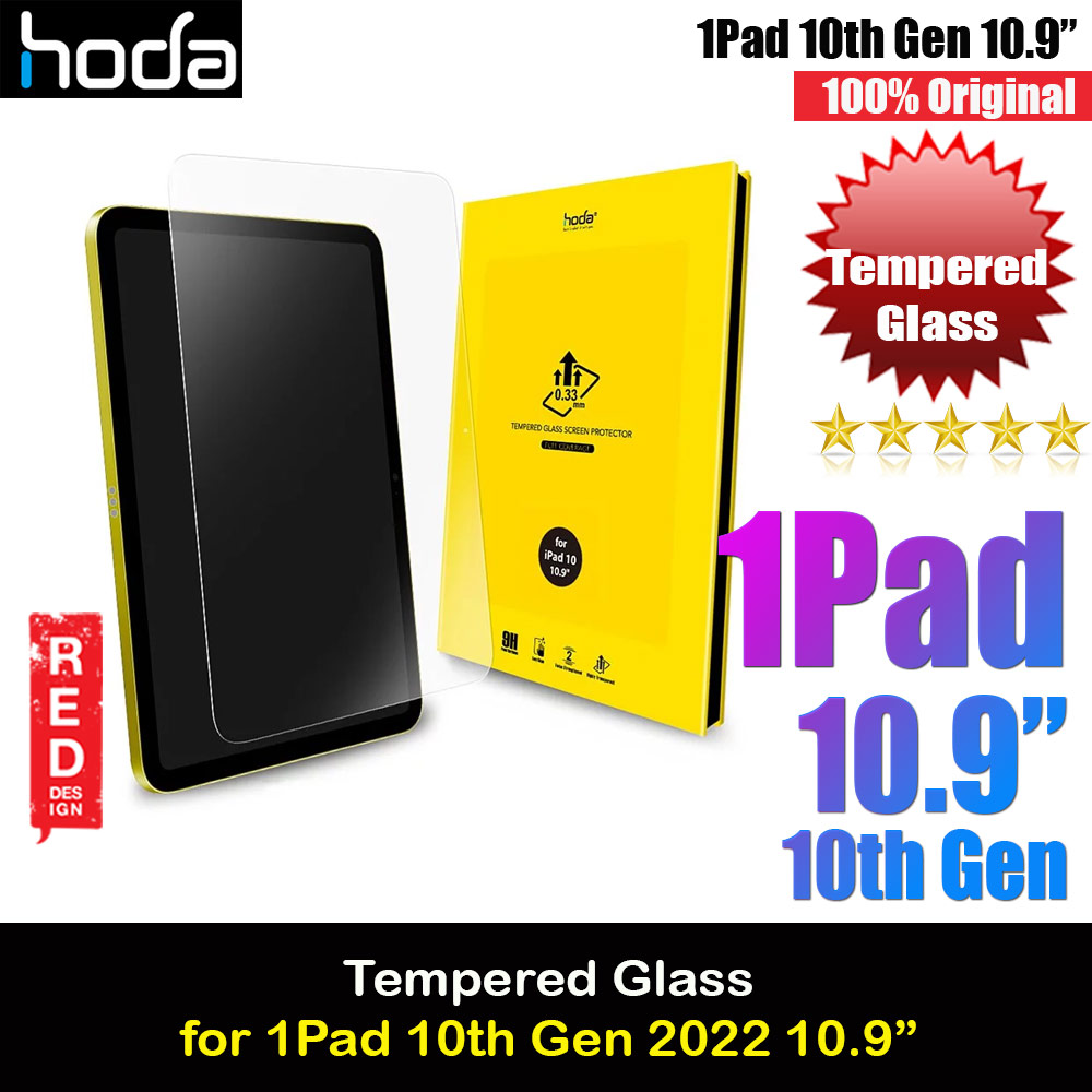 Hoda 0.33mm Full Coverage Tempred Glass Screen Protector for iPad 10.9" 10th Gen 2022 (Clear)