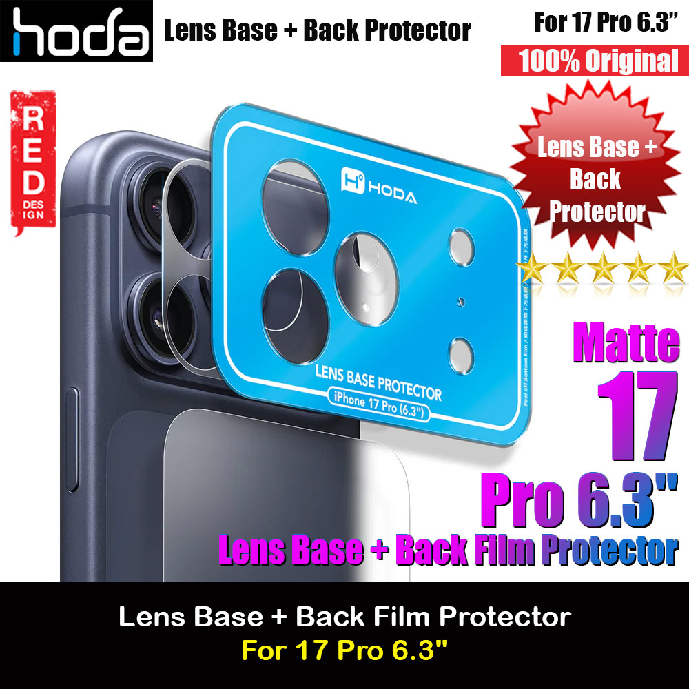 Hoda Lens Base Protector and Back Film Protector for iPhone 17 Pro 6.3 (Matte)