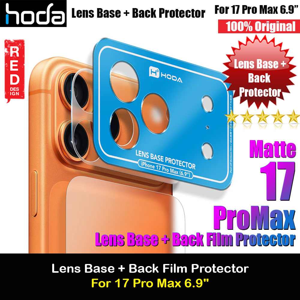 Hoda Lens Base Protector and Back Film Protector for iPhone 17 Pro Max 6.9 (Matte)