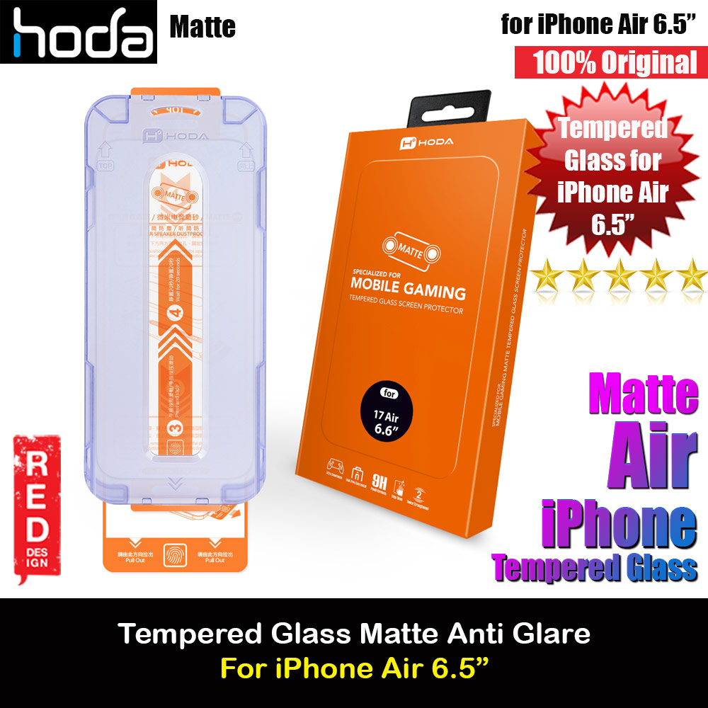 Hoda Anti Glare Full Coverage Tempered Glass Screen Protector for iPhone Air 6.5 (Matte)