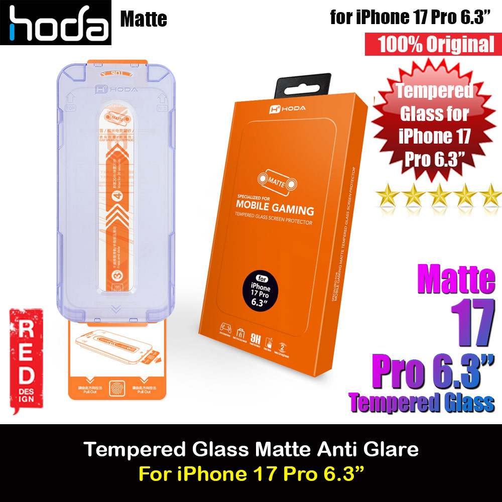 Hoda Anti Glare Full Coverage Tempered Glass Screen Protector for iPhone 17 Pro 6.3 (Matte)