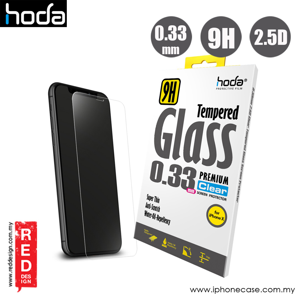 Hoda Premium Clear 9H Tempered Glass for Apple iPhone X Xs (0.33 mm Clear)