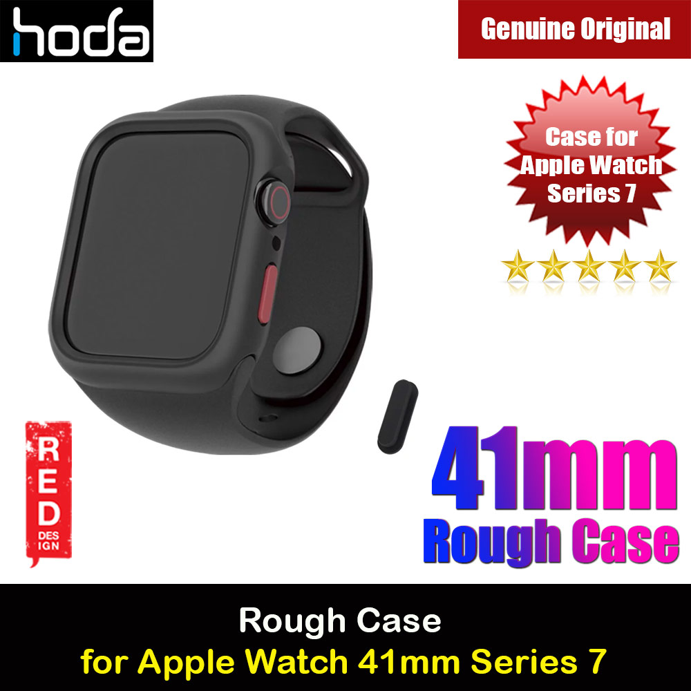Hoda Rough Case Apple Watch 41mm Series 7 Protection Case (Black)
