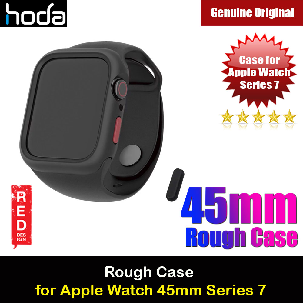 Hoda Rough Case Apple Watch 45mm Series 7 Protection Case (Black)