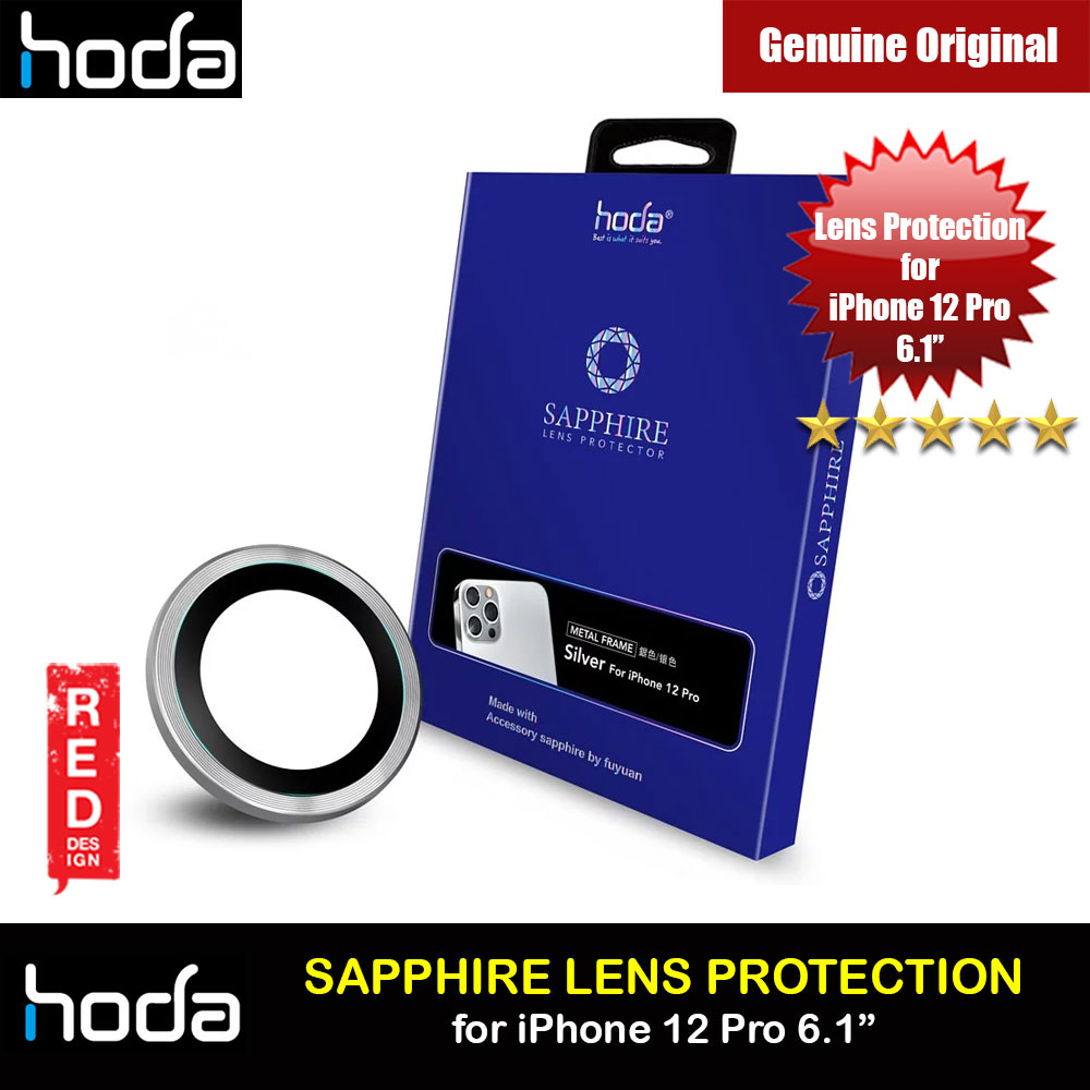 Hoda Sapphire Lens Protector for Apple iPhone 12 Pro 6.1 (Silver)
