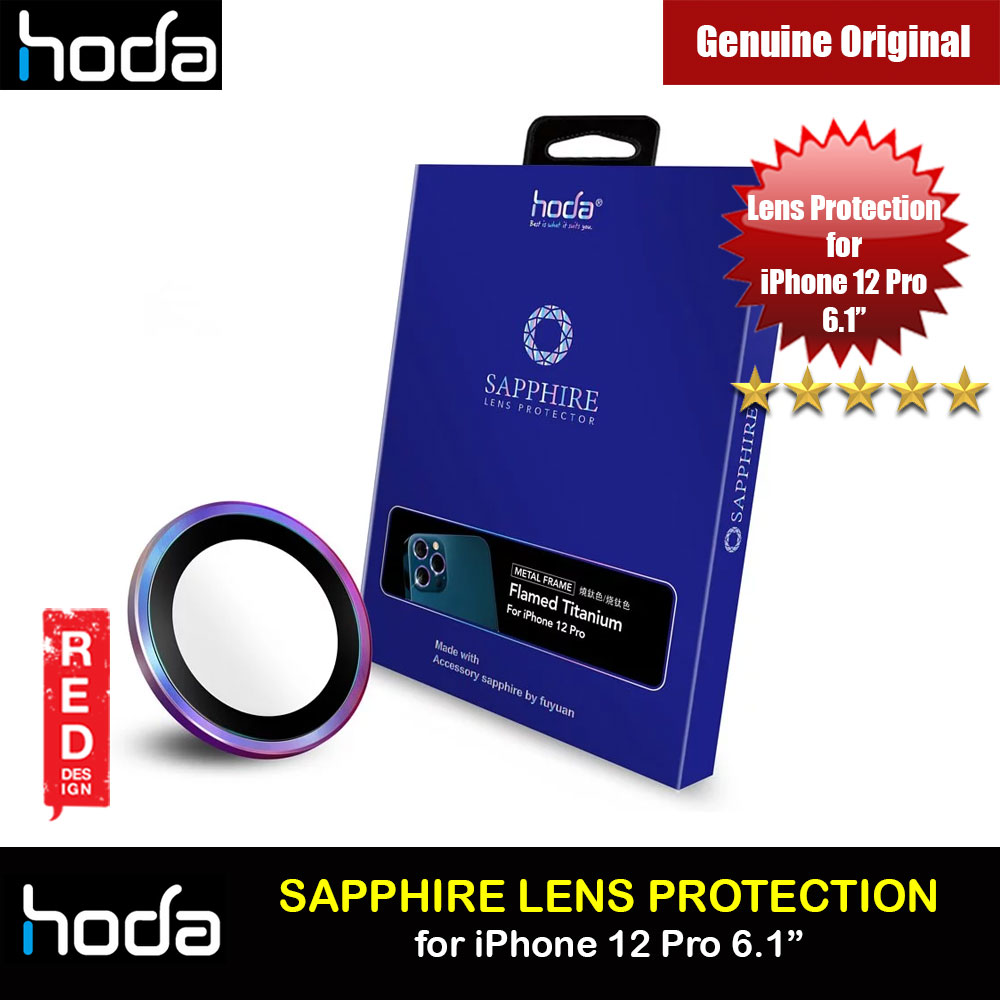 Hoda Sapphire Lens Protector for Apple iPhone 12 Pro 6.1 (Titanium)