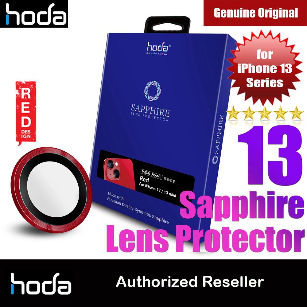 Hoda Sapphire Lens Protector for iPhone 13 Mini 5.4 iPhone 13 6.1  (2PCS Red)