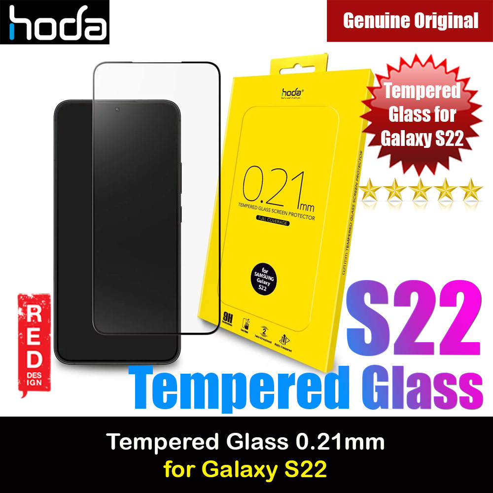 Hoda 0.21mm 2.5D Full Coverage Tempered Glass Screen Protector for Galaxy S22 (Black)
