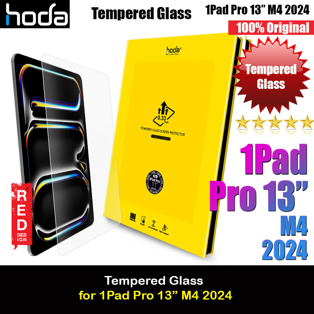 Hoda 0.33mm Full Coverage Tempred Glass Screen Protector for iPad Pro 13" M4 2024 (Clear)