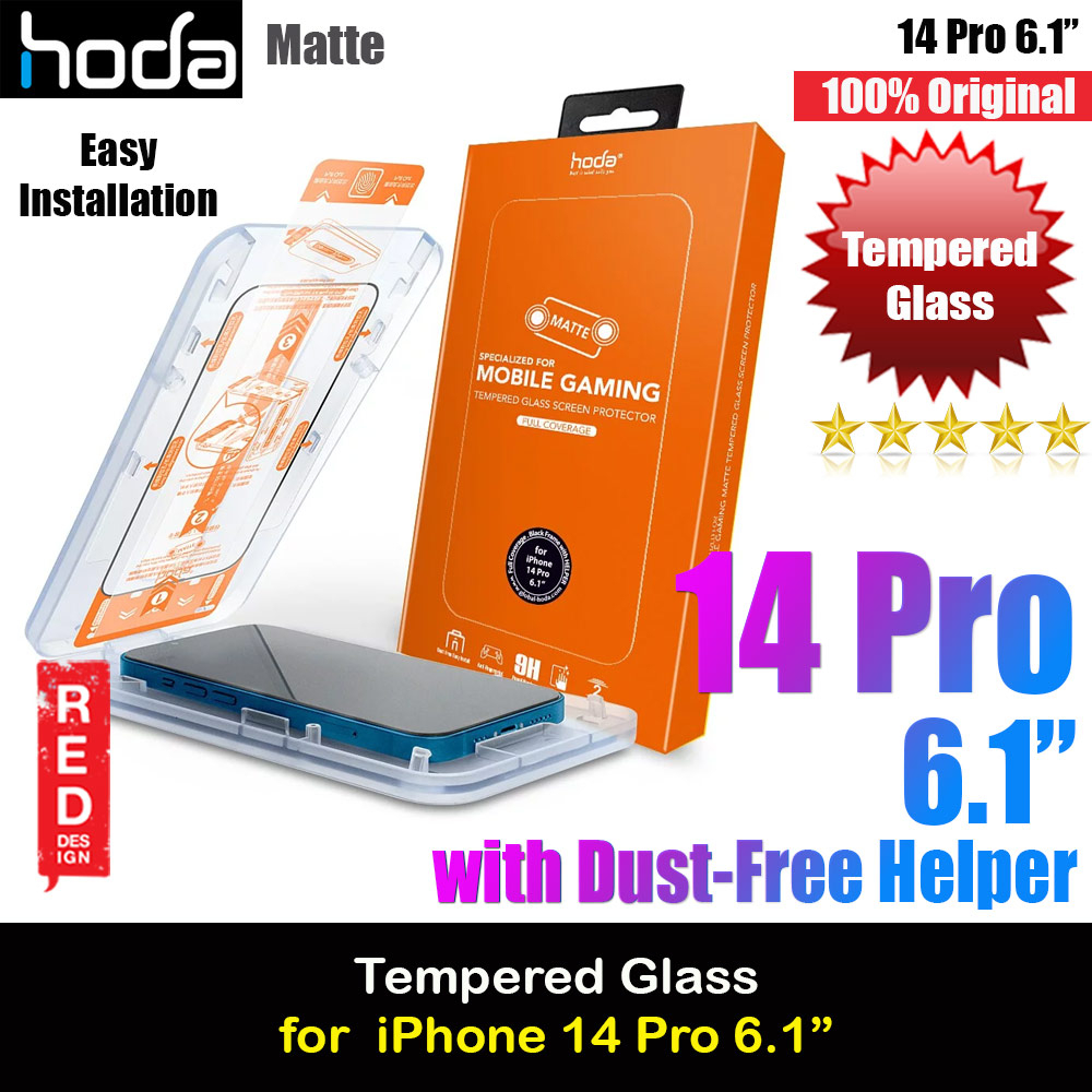 Hoda 0.33mm 2.5D Anti Glare Matte Gaming Full Coverage Tempered Glass Screen Protector for Apple iPhone 14 Pro 6.1  (Matte)