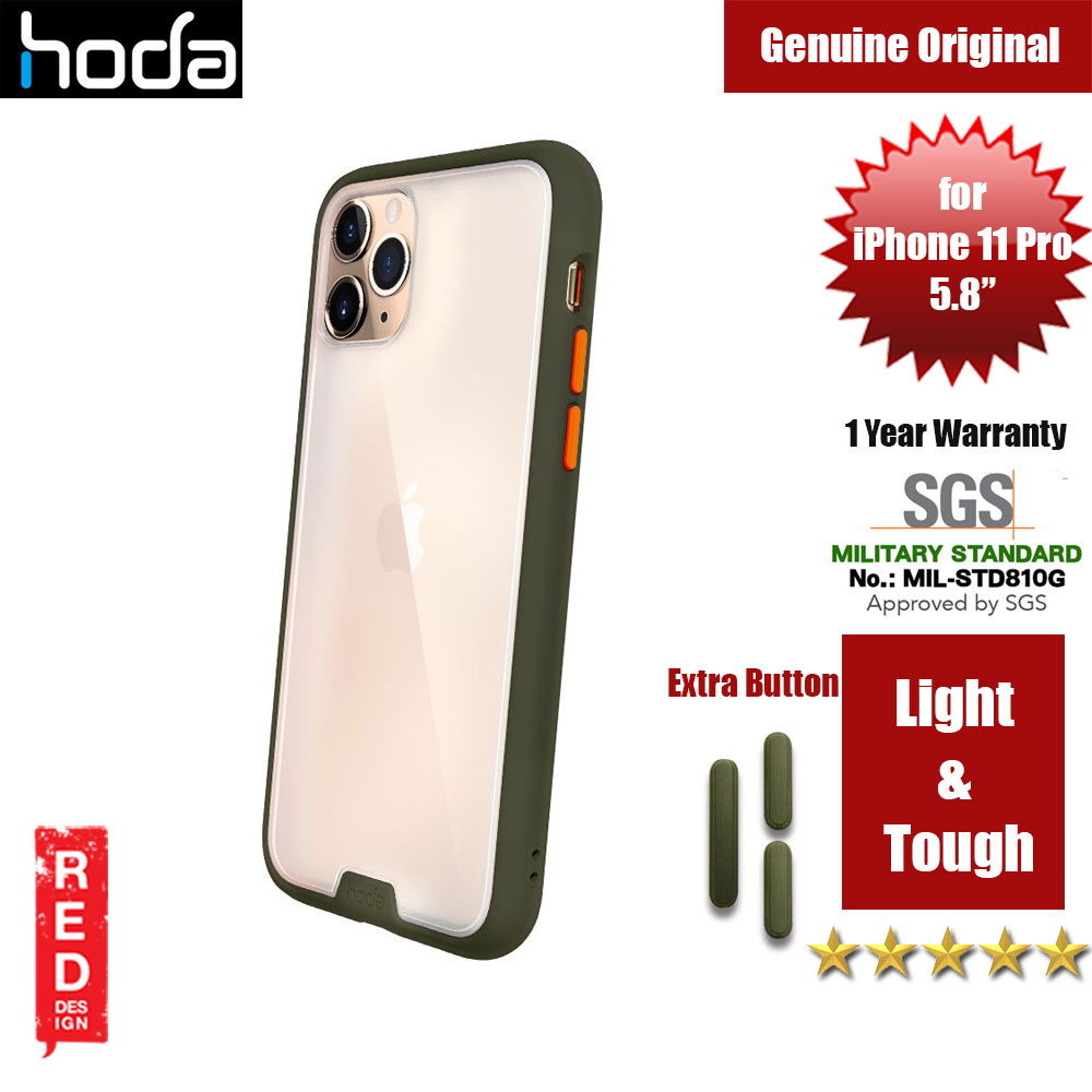 Hoda Military Standard Rough Case for Apple iPhone 11 Pro (Army Green)