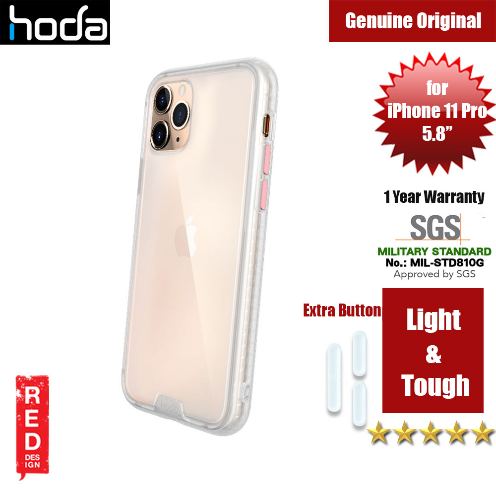 Hoda Military Standard Rough Case for Apple iPhone 11 Pro (Matte Clear)