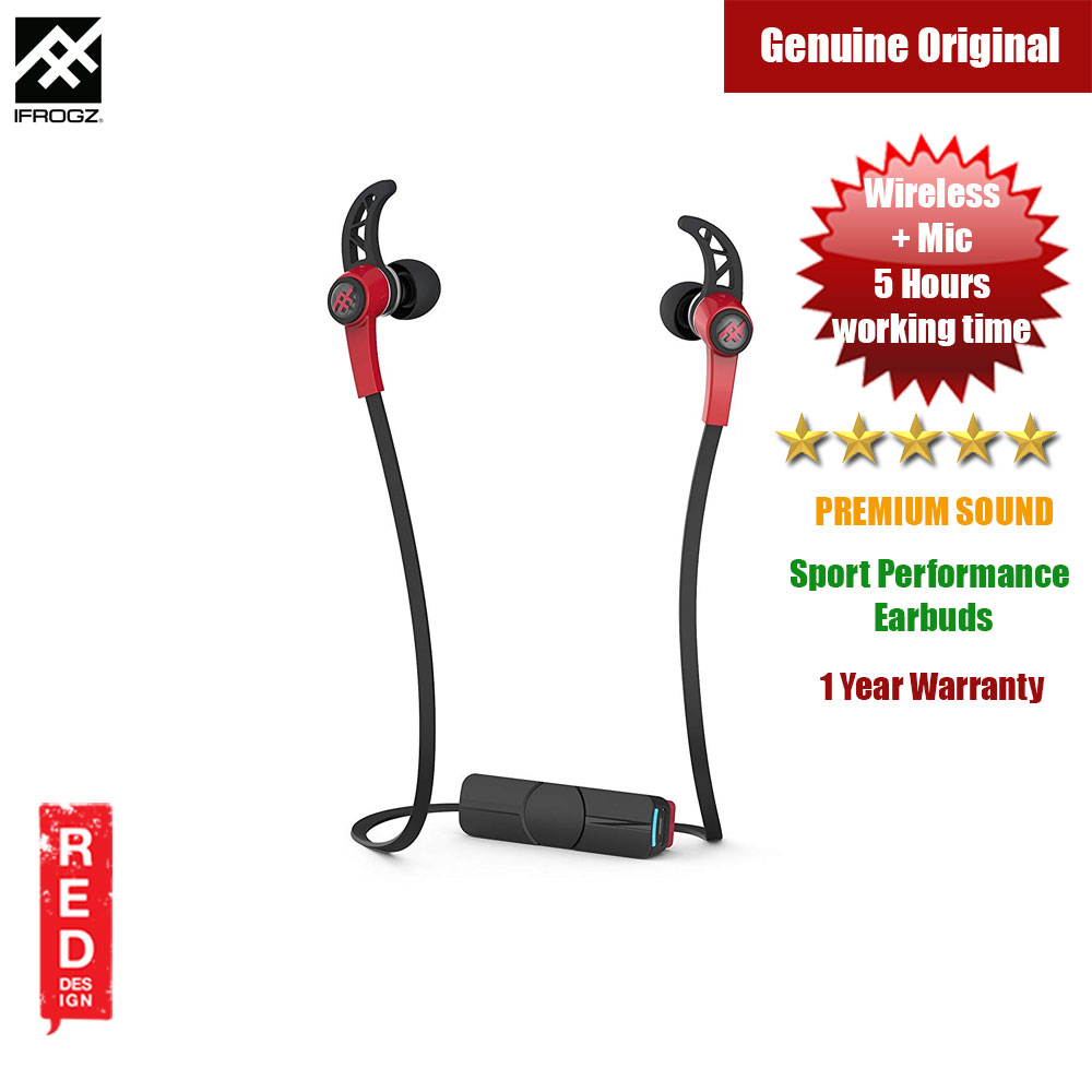 iFrogz Summit Wireless Bluetooth Sport-Performance Earbuds (Red)