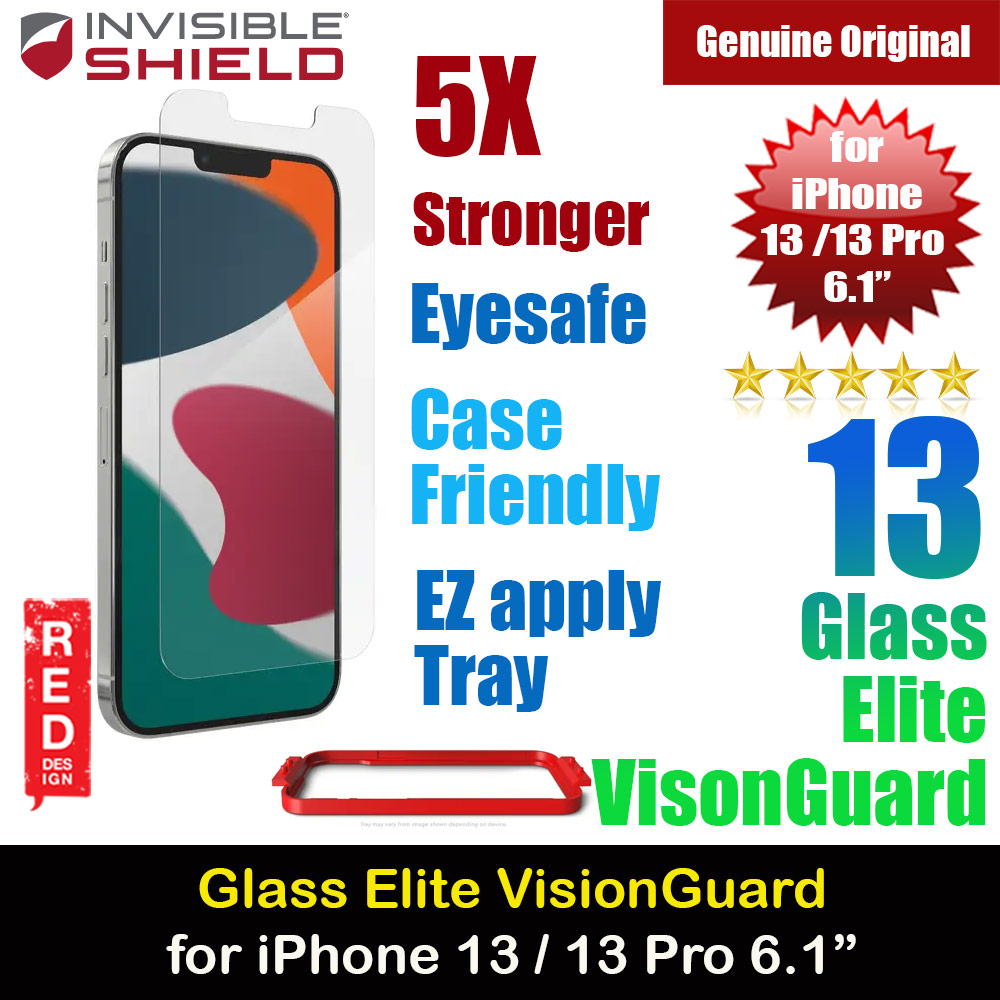 Invisible Shield Glass Elite VisionGuard Glass Screen Protector for iPhone 13 iPhone 13 Pro 6.1 (Anti Blue Light )