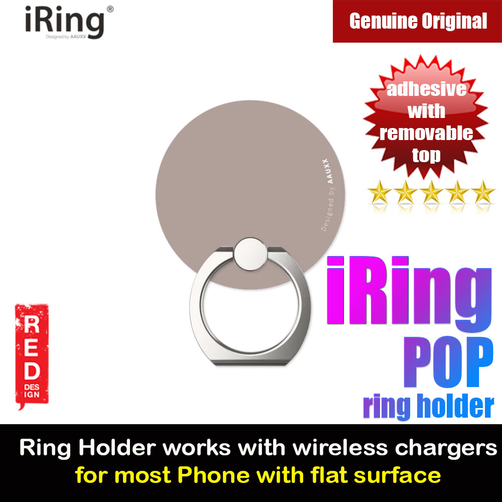 AAUXX iRing Pop Ring Holder Phone Grip and Kickstand Stand Work with wireless charging (Rose Brown)