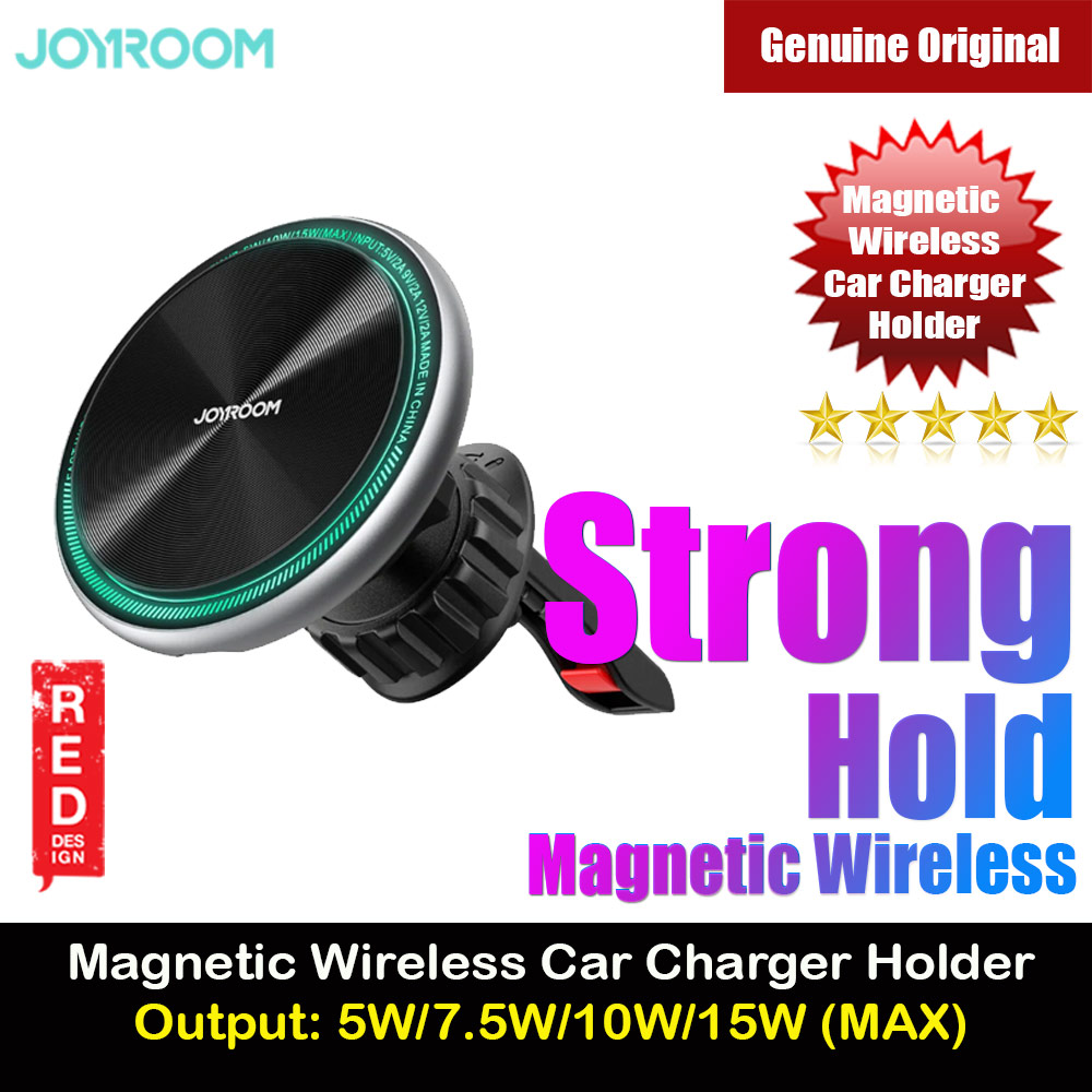 Joyroom Strong N52 Magnetic 15W Fast Wireless Car Charger Car Mount Phone Holder Air Vent Air Con Car Mount Holder (Black)