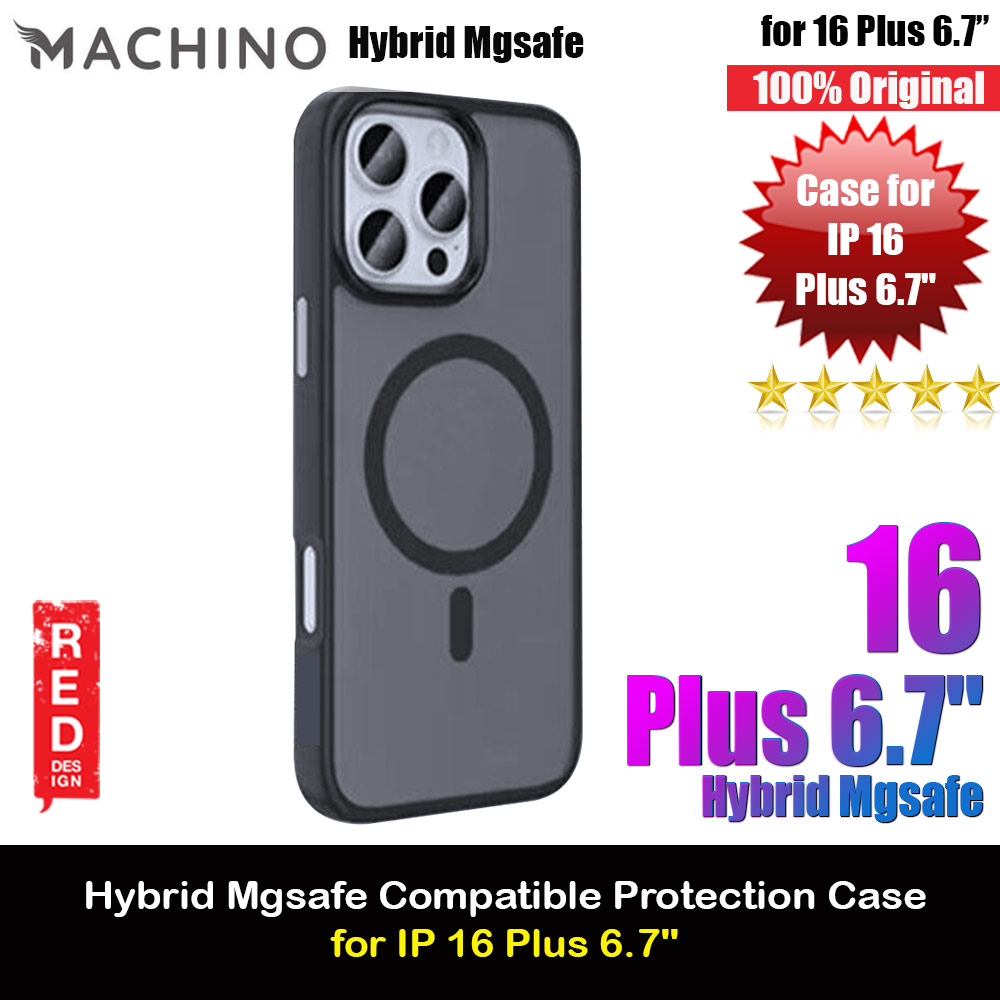 Machino View Magnetic Compatible Drop Protection Case for iPhone 16 Plus 6.7 (Black)