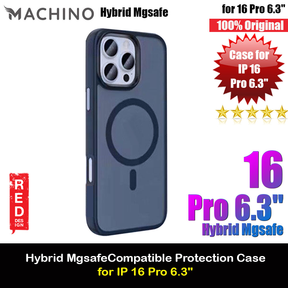 Machino View Magnetic Compatible Drop Protection Case for iPhone 16 Pro 6.3 (Navy)