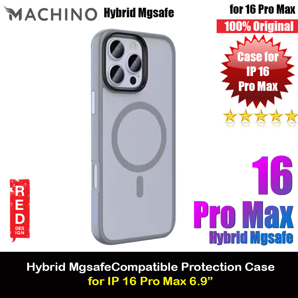 Machino View Magnetic Compatible Drop Protection Case for iPhone 16 Pro Max 6.9 (Grey)