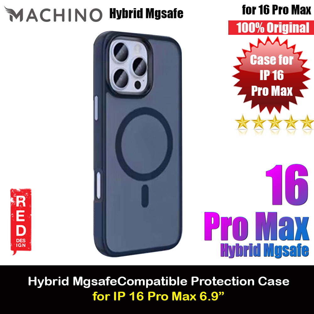 Machino View Magnetic Compatible Drop Protection Case for iPhone 16 Pro Max 6.9 (Navy)