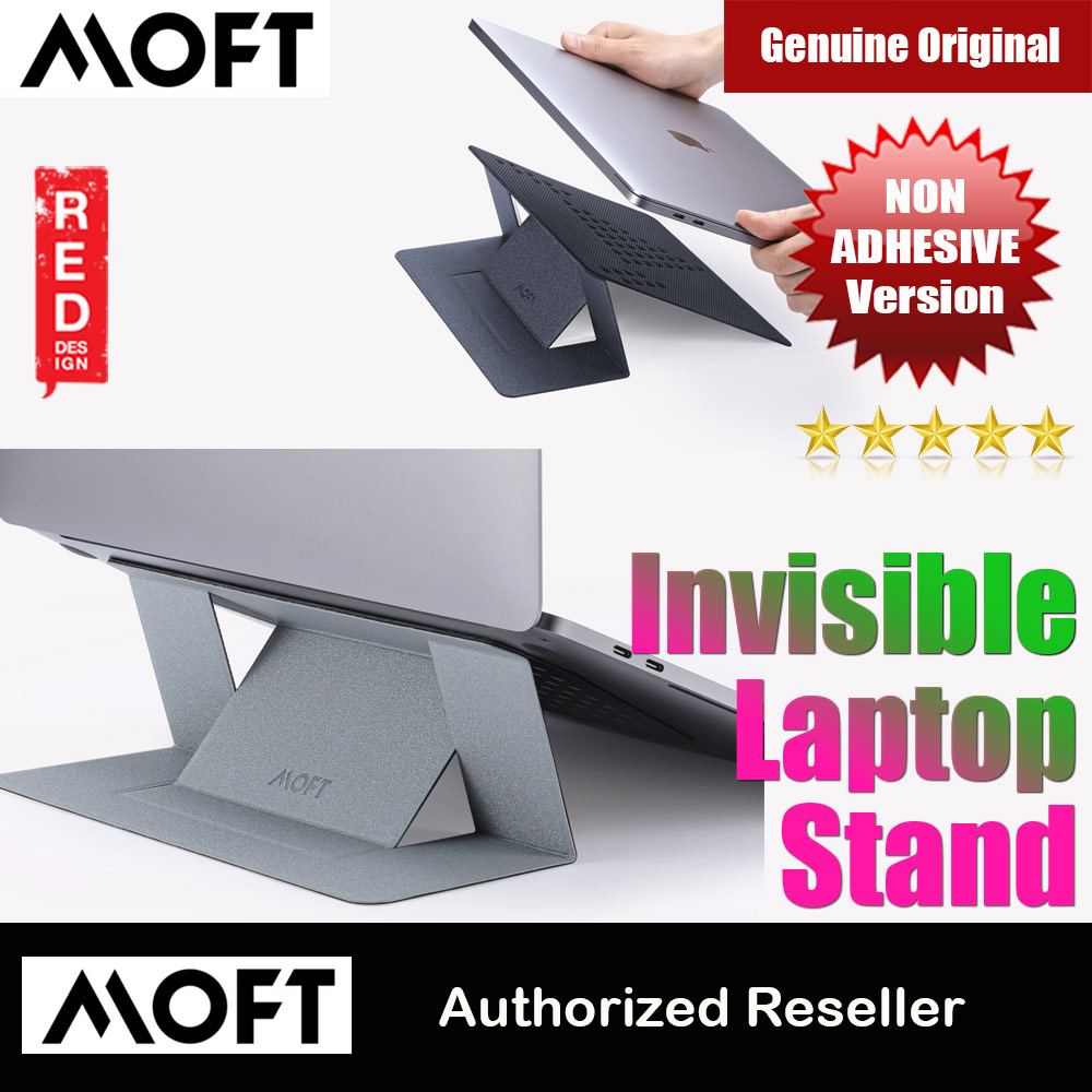 MOFT Invisible Laptop Stand NON Adhesive with Holes for Heat Dissipation for Laptop Macbook Air 13 M1 Macbook Pro 13 M1 (Silver)