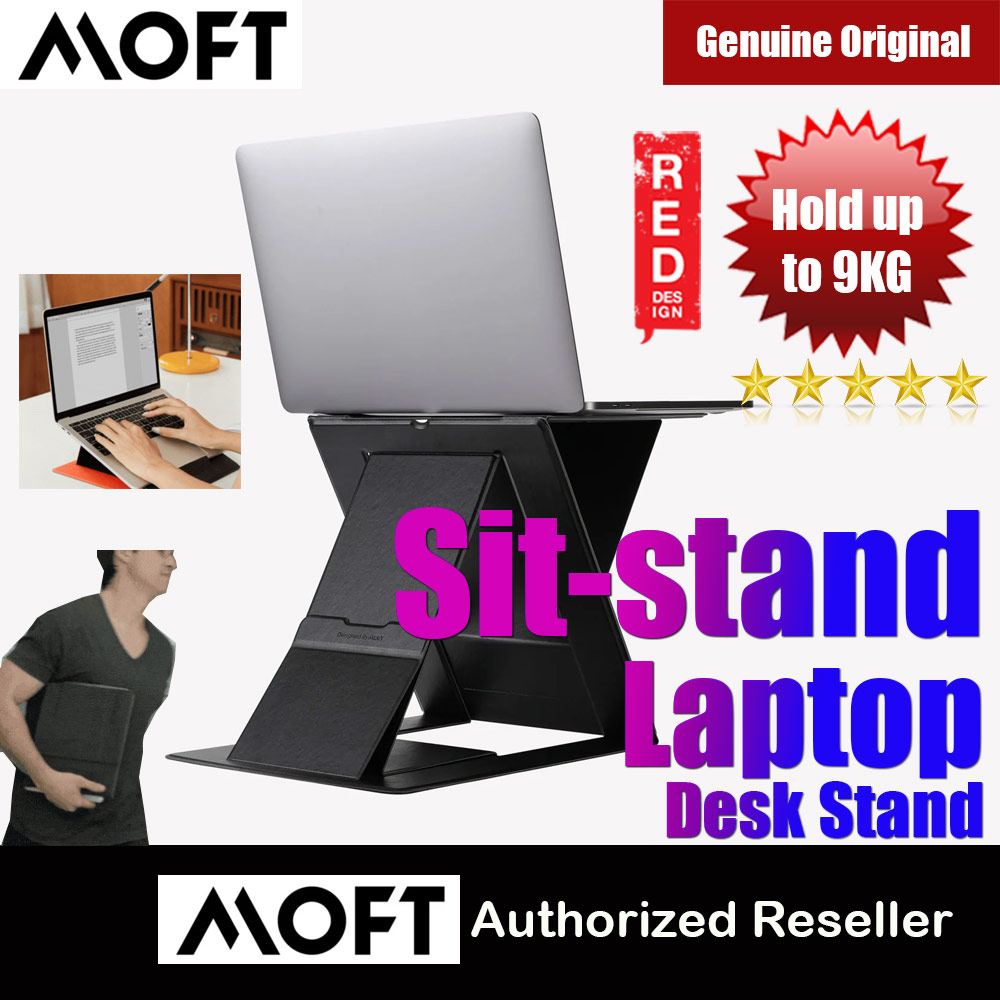 MOFT Z Laptop Sit Stand Laptop Desk Stand Multiple Angle Adjustable Stand for Laptop Notebook at Home Office  (Black)