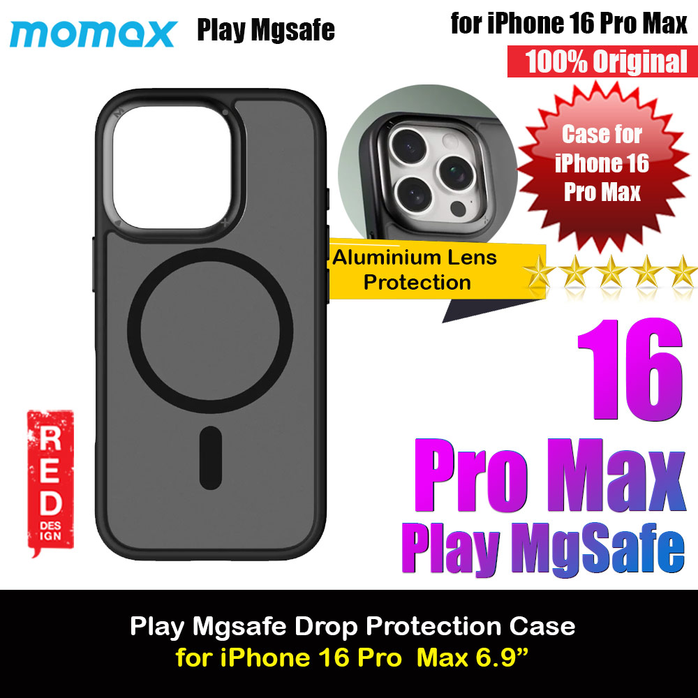 Momax CaseForm Play Magnetic Drop Protective Case for iPhone 16 Pro Max 6.9 (Matte Black)